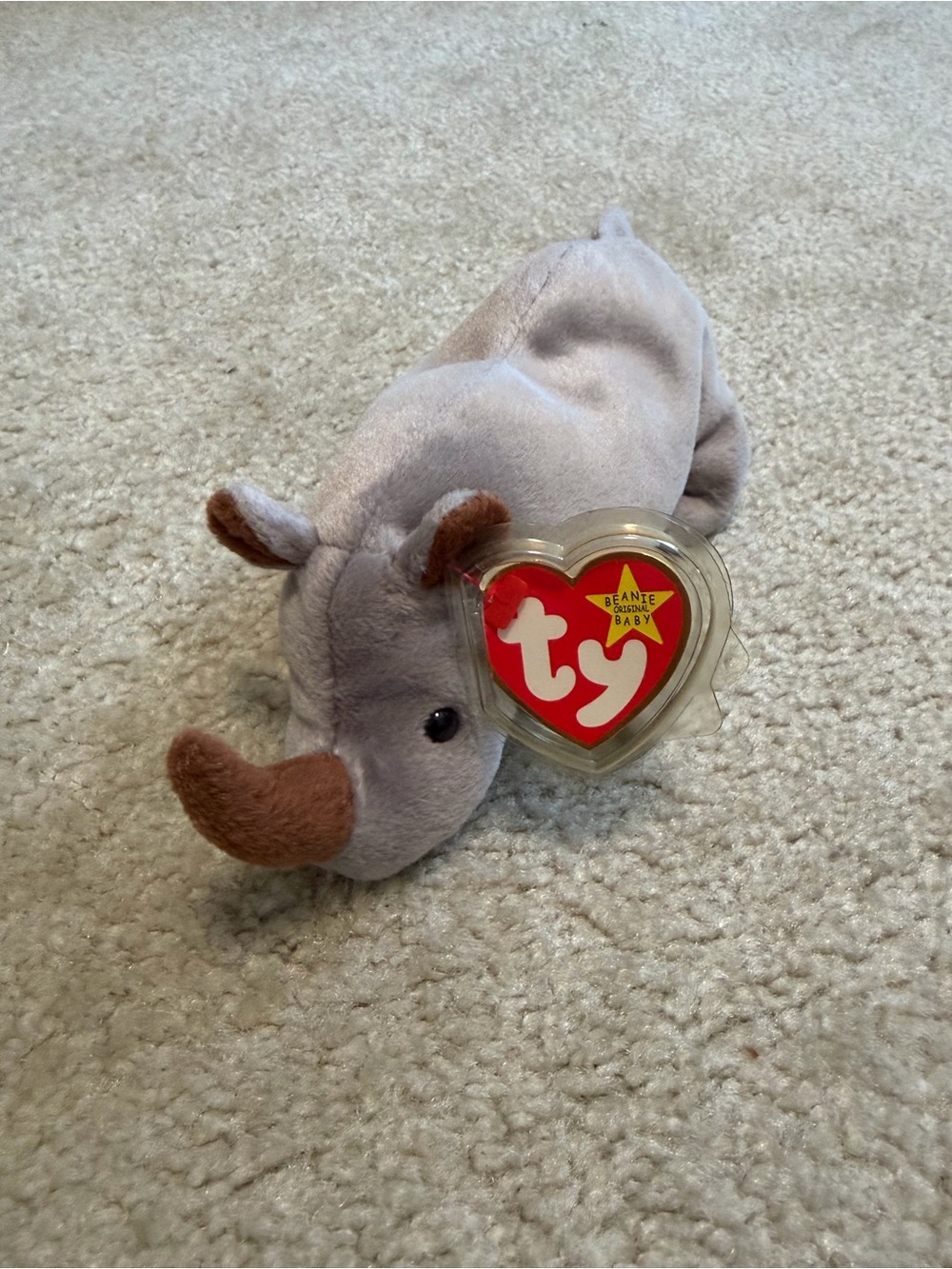 Ty Beanie Baby Spike The Rhino